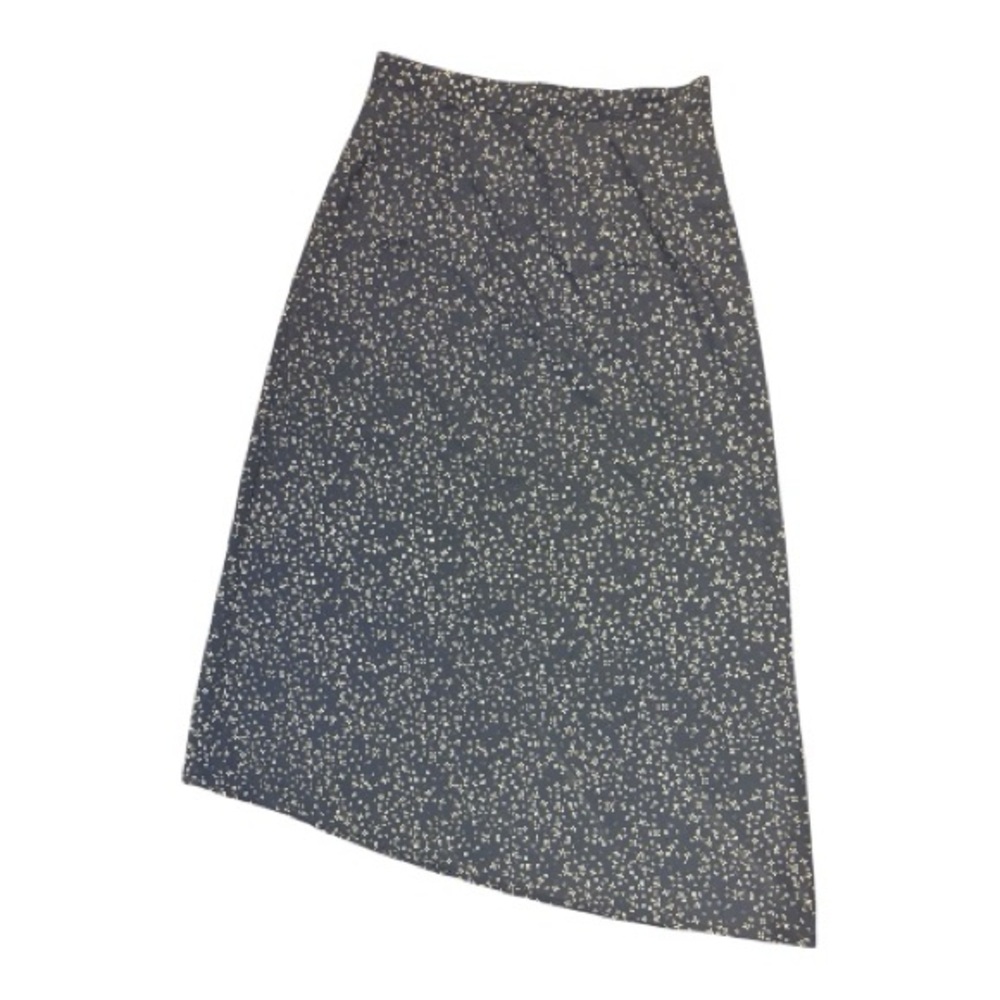 Vintage Blue Floral Midi Skirt